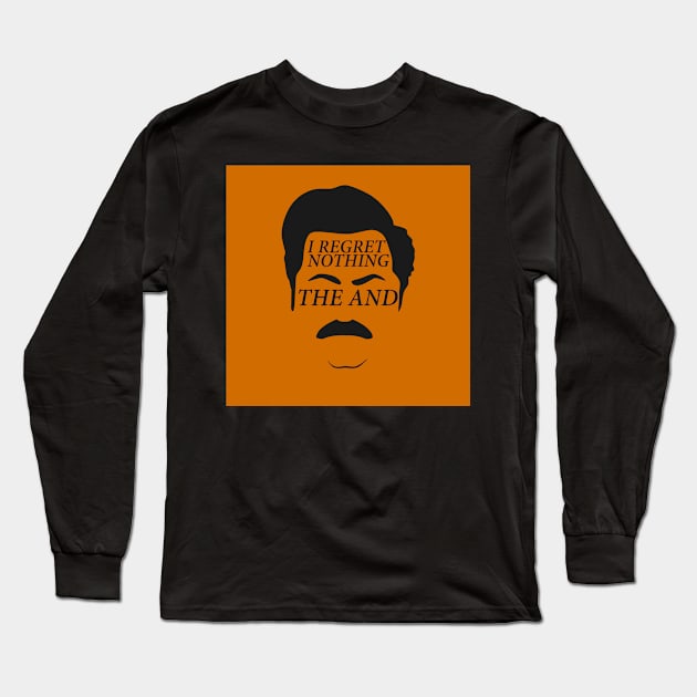 Ron Swanson Long Sleeve T-Shirt by Polos